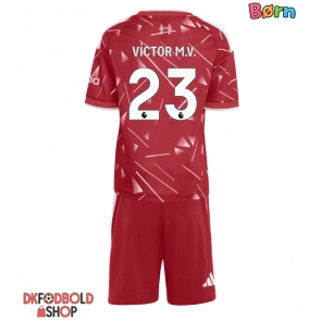 Liverpool Victor Munoz #23 Hjemmebanesæt Børn 2026-27 Kort ærmer (+ korte bukser)